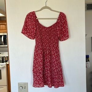 Abercrombie and Fitch Flutter Sleeve Smocked Bodice Dress Size S Tall